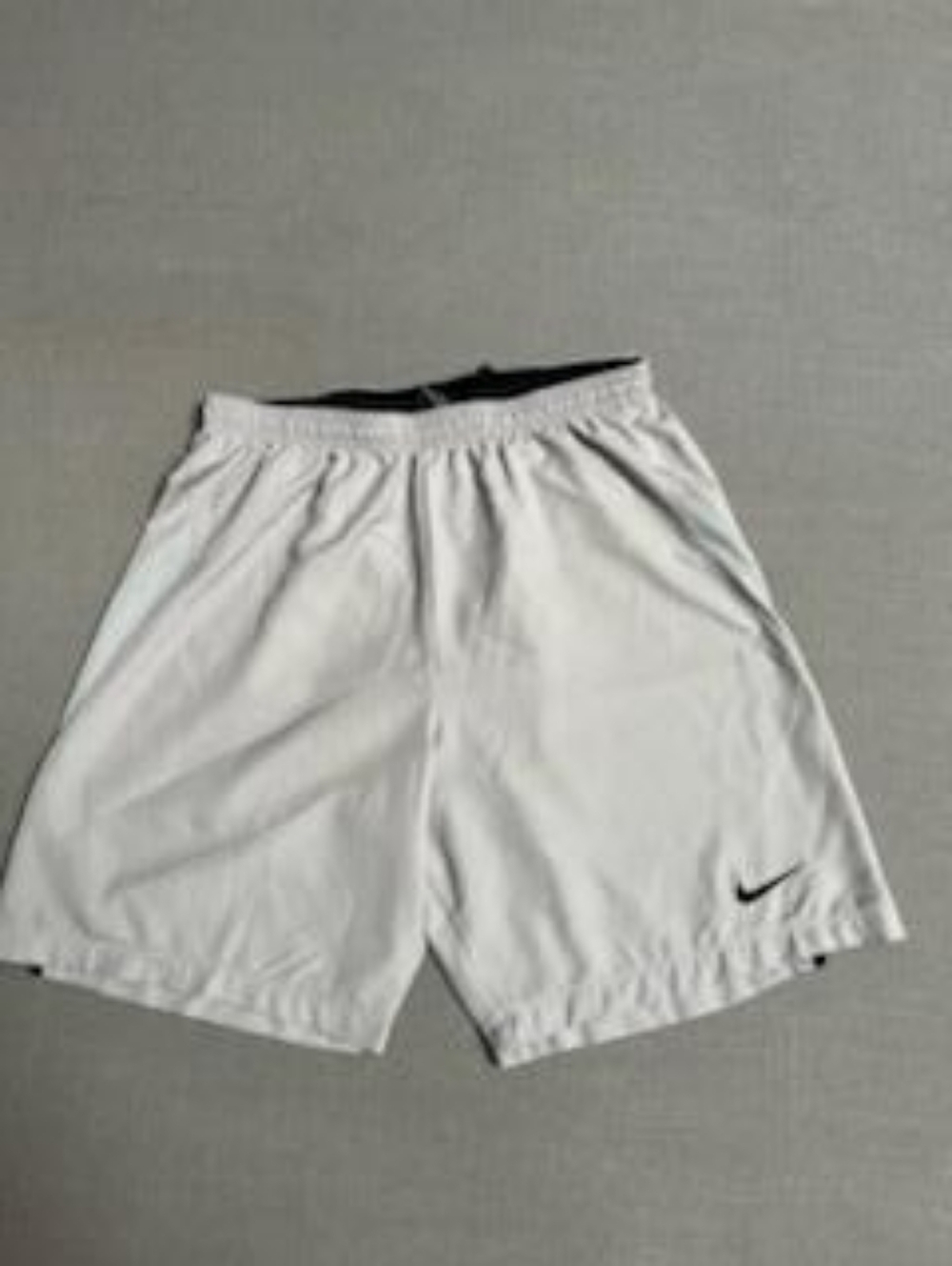 Nike Men’s Gray Athletic Shorts with Black Swoosh. Size M